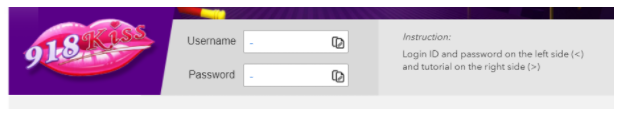 918kiss username and password indicator